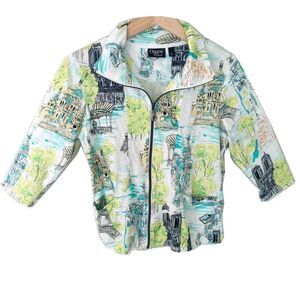 Onque Casual Zip Jacket Small Paris Lightweight Active Sporty Travel Zip up